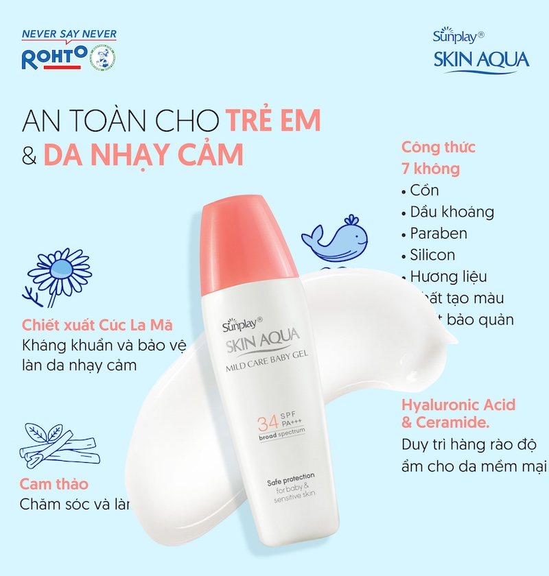 Gel Chống Nắng Dành Cho Trẻ Em & Da Nhạy Cảm