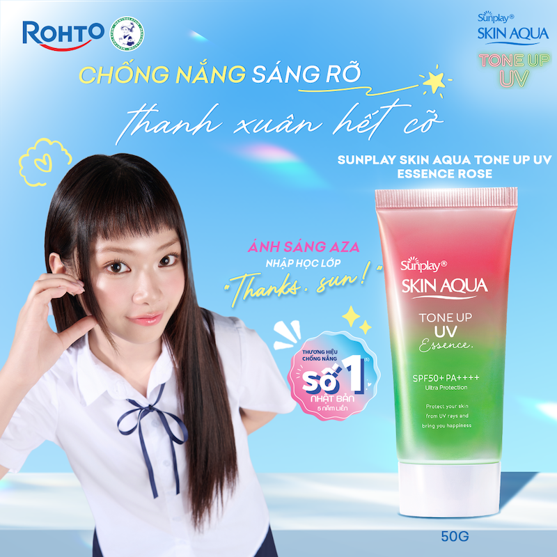 Tinh chất chống nắng hiệu chỉnh sắc da Rose SPF50<sup>+</sup>, PA++++