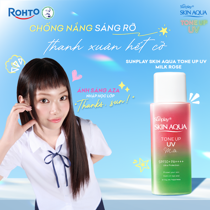 Sữa chống nắng hiệu chỉnh sắc da Rose SPF50<sup>+</sup>, PA++++